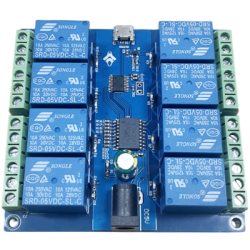 Moduł przekaźnika 8-kanałowego USB inteligentne sterowanie LCUS-8